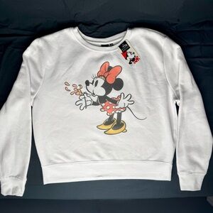Disney Minnie Mouse White and Red Sweatshirt